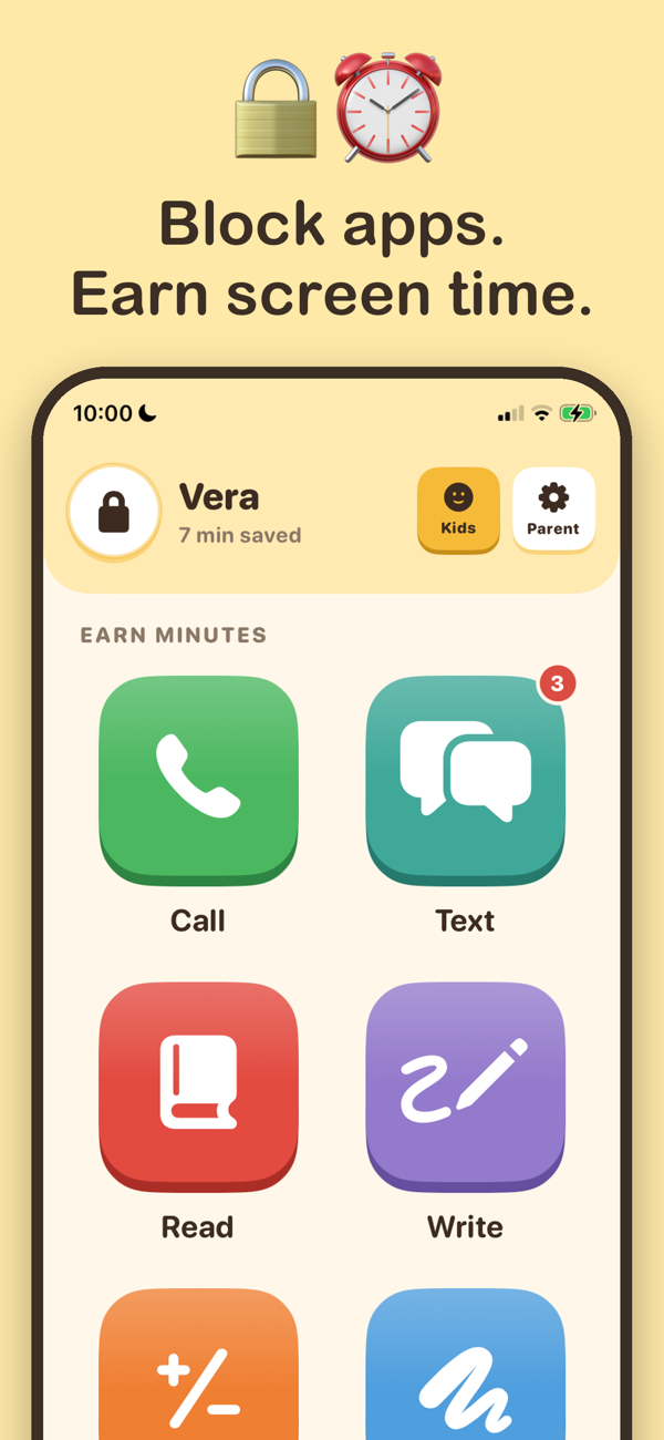 Kids Phone home screen